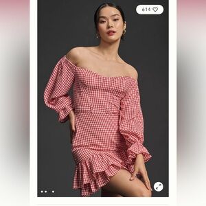 Maeve Off-The-Shoulder Ruffled Mini Dress